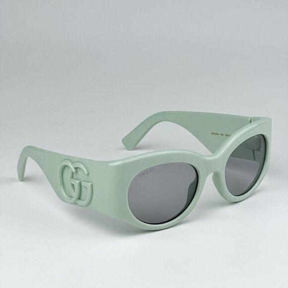 NEW Gucci GG1544S 003 Green Grey Unisex Oval Sunglasses GG 1544S - Picture 4 of 9